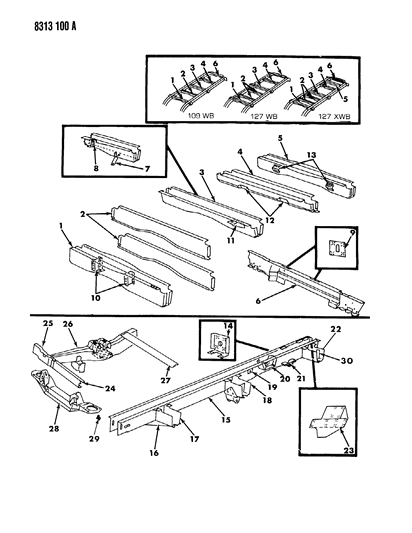 1989 Dodge Ram Van Frame Diagram 1