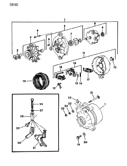 1985 Chrysler Executive Limousine Alternator Diagram 2