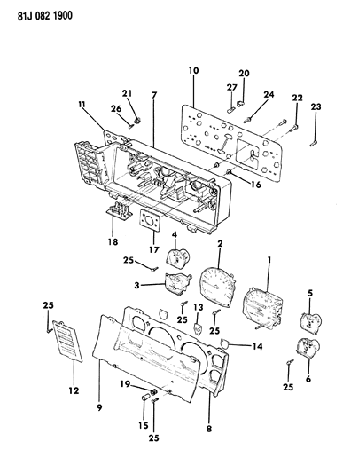 1984 Jeep Wagoneer Instrument Cluster Diagram 3