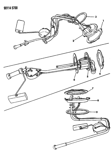 1990 Chrysler LeBaron Fuel Tank Sending Unit Diagram