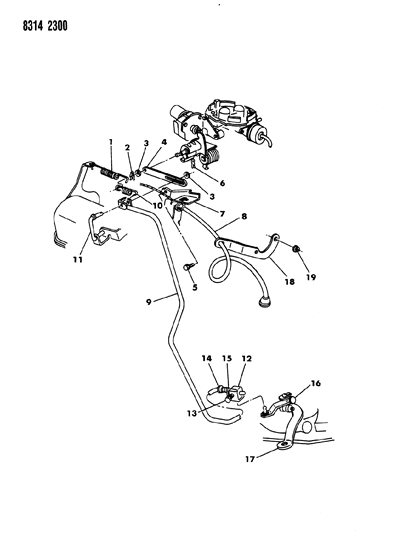 1988 Dodge Dakota Throttle Control Diagram 2