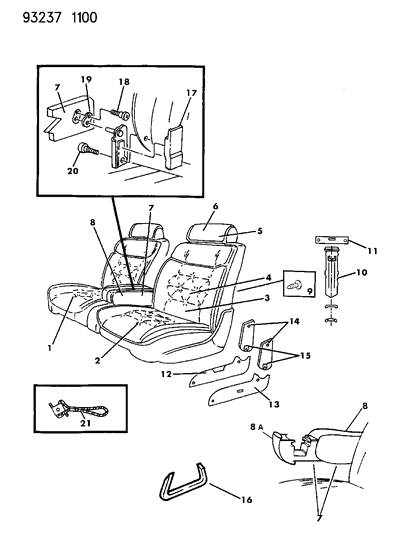 1993 Chrysler New Yorker Front Seat Diagram