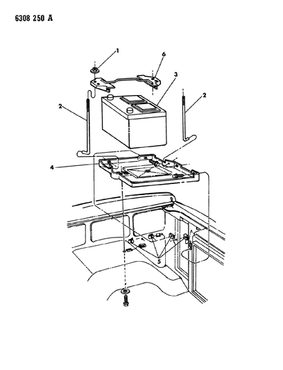 1987 Dodge Dakota Battery Tray Diagram