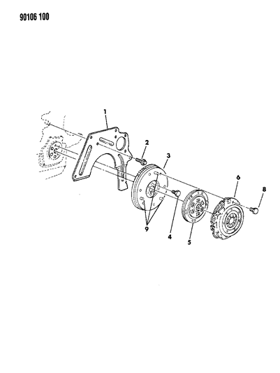 1990 Chrysler LeBaron GTC Clutch Diagram