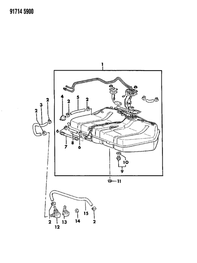 1991 Dodge Colt Fuel Tank Diagram