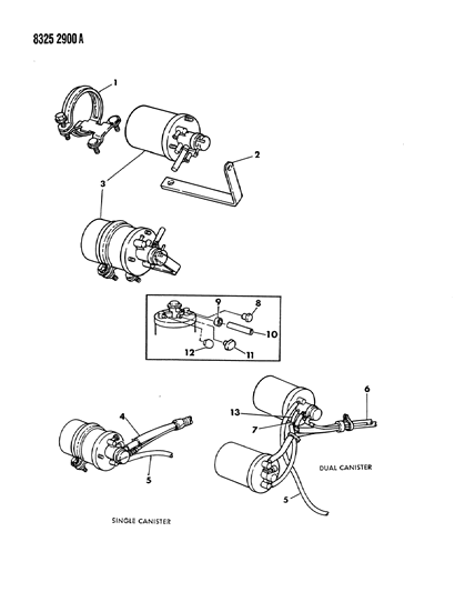 1988 Dodge W250 Vapor Canister Diagram