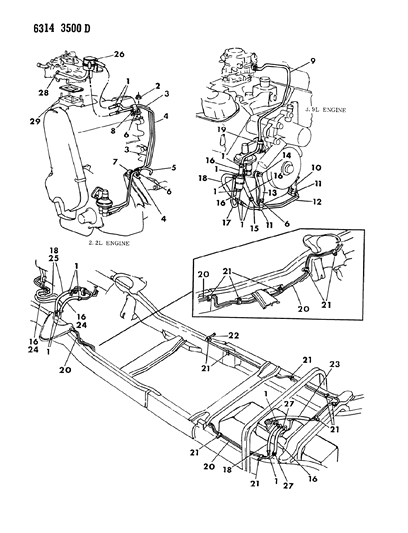 1987 Dodge Dakota Fuel Lines Diagram