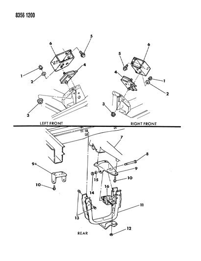 1989 Dodge Ram Van Engine Mounting Diagram 1