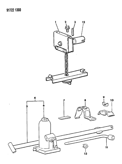 1991 Dodge Ram 50 Spare Tire Carrier Diagram