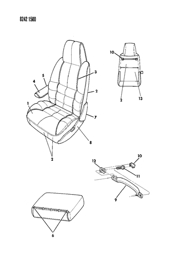 1988 Dodge Caravan Front Seat Diagram 2