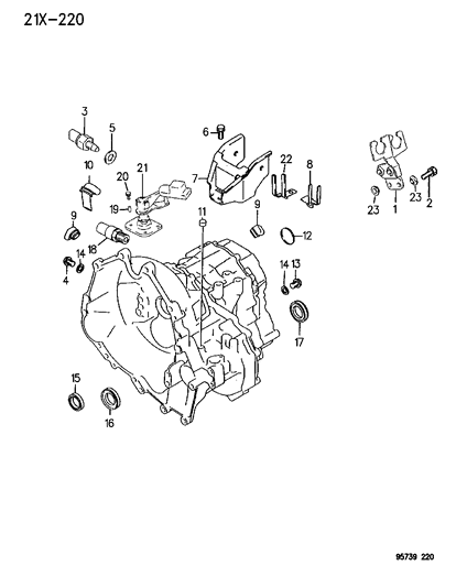 1996 Dodge Stealth Case & Miscellaneous Parts Diagram 2