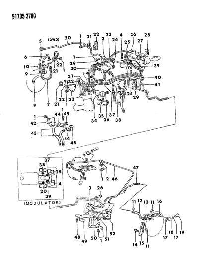 1991 Dodge Colt Bolt Diagram for MF241255