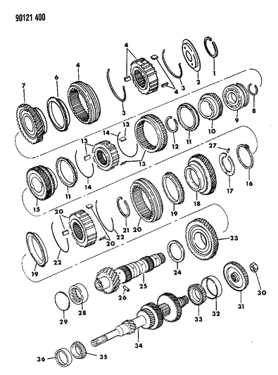 1990 Dodge Omni Gear Train Diagram