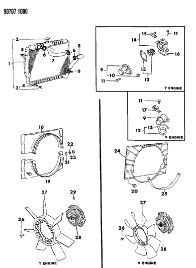 1990 Dodge Ram 50 Bolt Diagram for MS100232