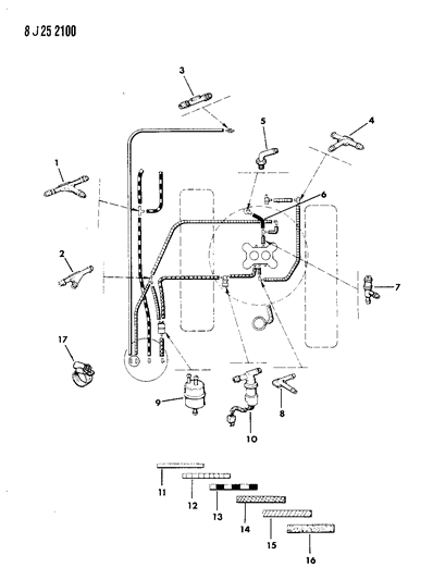 1987 Jeep J20 PCV System Diagram 2