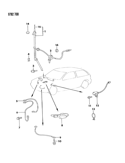 1989 Dodge Colt Antenna Diagram