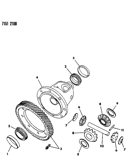 1987 Dodge Diplomat Shaft Diagram for 4207073