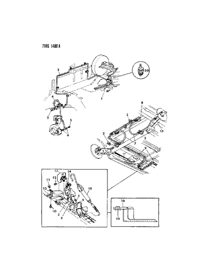 1987 Dodge Caravan Lines & Hoses, Brake Diagram