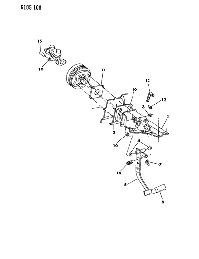 1986 Dodge Omni Brake Pedal Diagram