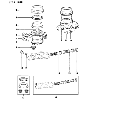 1986 Dodge Colt Brake Master Cylinder Diagram 2
