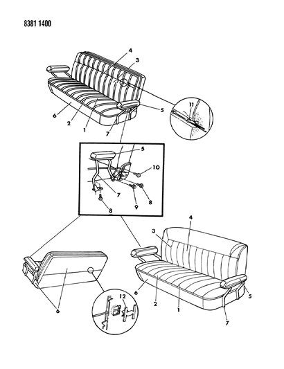 1989 Dodge Ramcharger Rear Seat Diagram 1