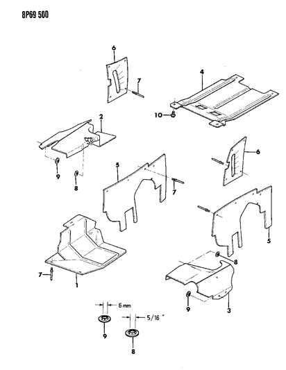 1991 Dodge Monaco Shields, Underbody Diagram