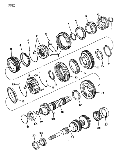 1985 Dodge Daytona Gear Train Diagram 1