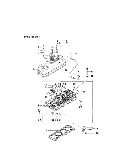 1985 Chrysler Conquest Cylinder Head Diagram 2