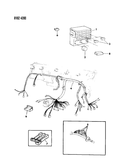 1988 Dodge Caravan Instrument Panel Wiring Diagram