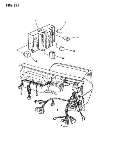 1987 Dodge Dakota Instrument Panel Wiring Diagram