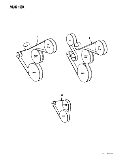 1993 Jeep Wrangler Drive Belts Diagram