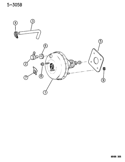 1995 Dodge Neon Booster, Power Brake Diagram