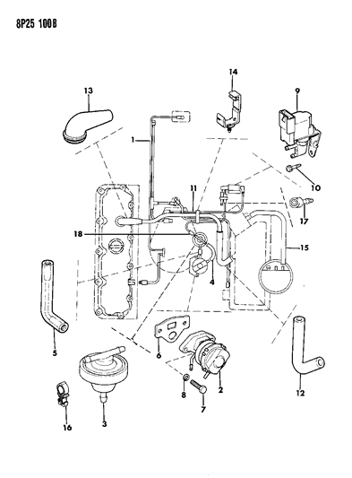 1991 Dodge Monaco Emission Controls Diagram 1