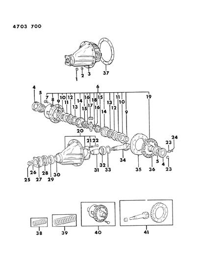 1984 Dodge Ram 50 Differential - With Limited Slip Diagram