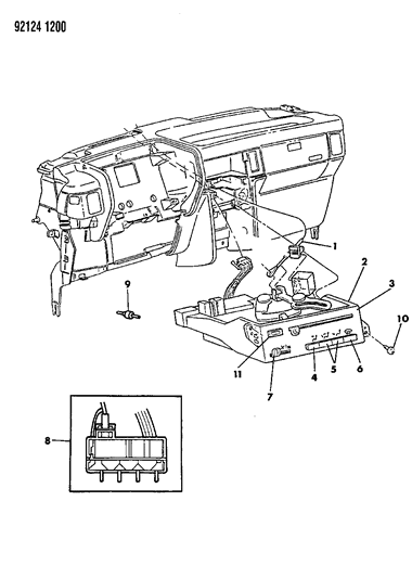 1992 Dodge Grand Caravan Control, Air Conditioner Diagram