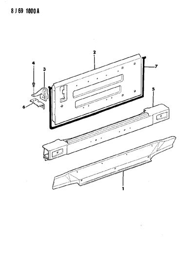 1990 Jeep Wrangler Tailgate Diagram