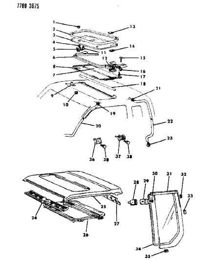 1988 Dodge Ram 50 Clip-Body Diagram for MS660167