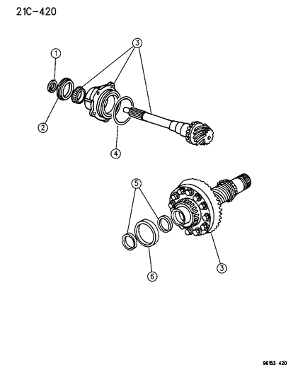 1996 Chrysler Town & Country Gear Train Diagram