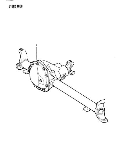 1986 Jeep Wrangler Axle Assembly, Front Diagram