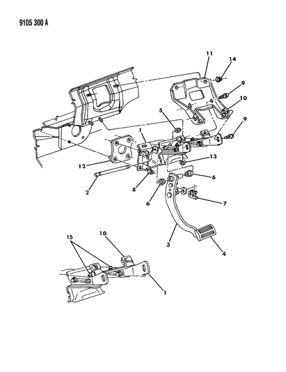 1989 Dodge Spirit Brake Pedal Diagram