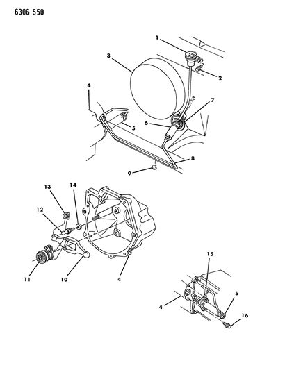 1987 Dodge Dakota Controls, Hydraulic Clutch Diagram