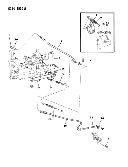 1987 Dodge Ram Van Throttle Control Diagram 1