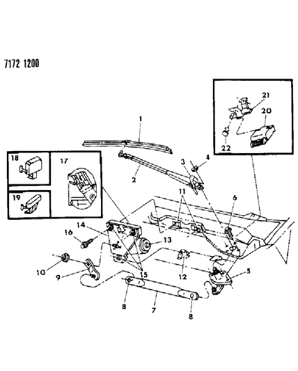 1987 Chrysler LeBaron Windshield Wiper System Diagram