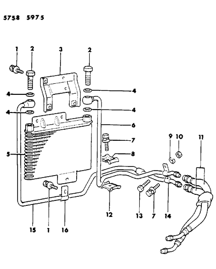 1985 Dodge Colt Engine Oil Cooler Diagram 4