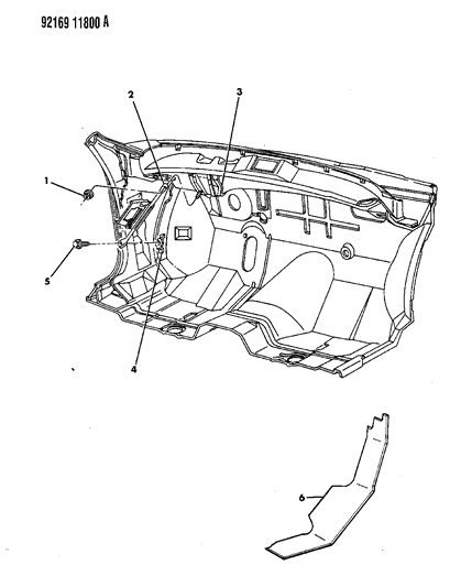 1992 Chrysler Imperial Brace Dash Panel To Cowl Diagram