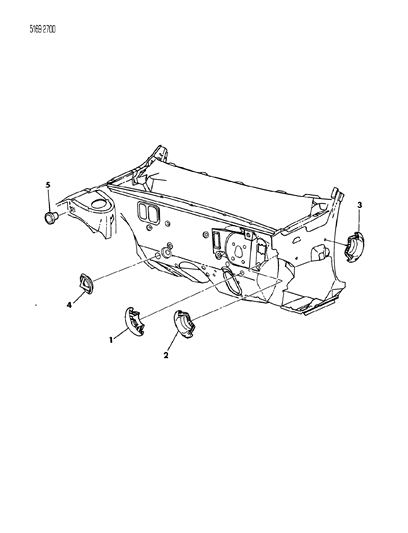 1985 Chrysler LeBaron Base Plugs Cowl And Dash Diagram