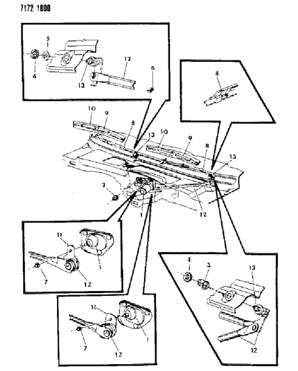 1987 Chrysler Fifth Avenue Windshield Wiper System Diagram