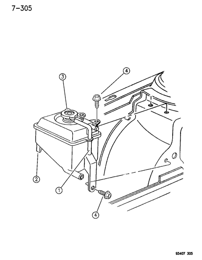 1996 Chrysler New Yorker Coolant Recovery System Diagram