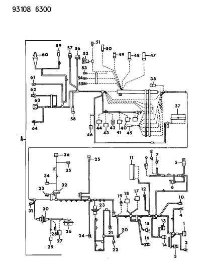 1993 Chrysler LeBaron Wiring - Headlamp To Dash Diagram