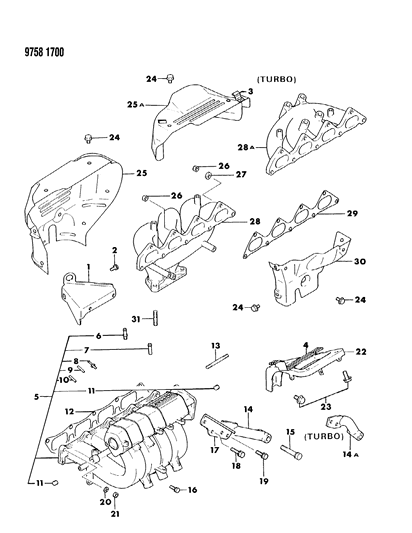 1989 Dodge Colt Nut Diagram for MD092806